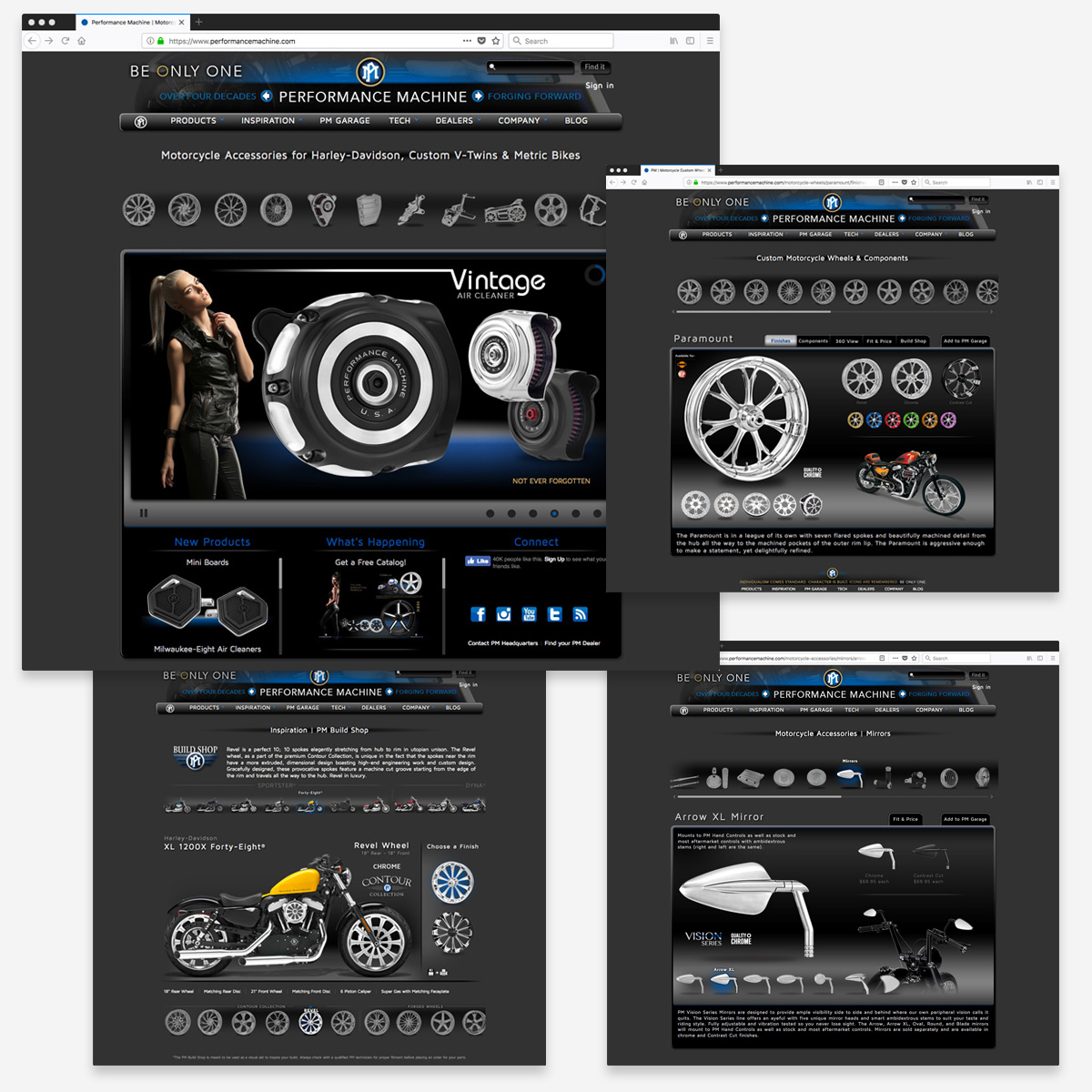 custom website for Performance Machine